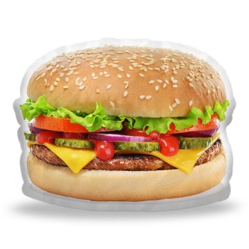 3D polštář ve tvaru Hamburger