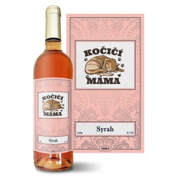 Růžové víno Kočičí máma: 0,75 l 