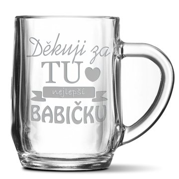 Půllitr Děkuji za tu nejlepší babičku: 0,5 l