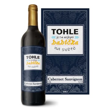 Červené víno Tohle je ta nejlepší babička na světě: 0,75 l