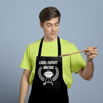 Grilovací zástěra se jménem: GRILL EXPERT