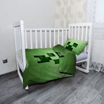 Dětské povlečení do postýlky Green Blocks