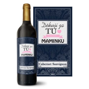 Červené víno Děkuju za tu nejlepší maminku: 0,75 l