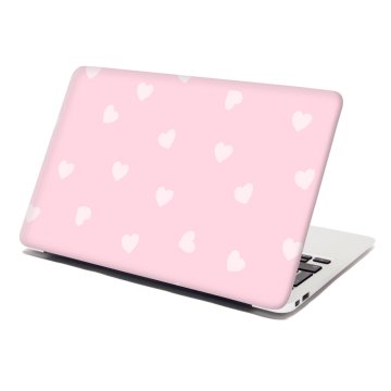 Samolepka na notebook Růžová srdíčka