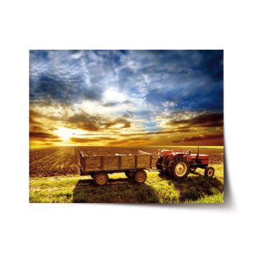 Plakát Traktor s vlečkou