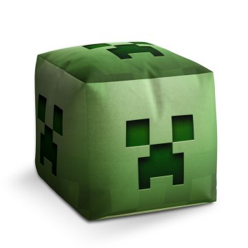 Taburet Cube Green Blocks: 40x40x40 cm
