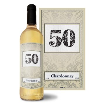 Bílé víno k 50. narozeninám: 0,75 l