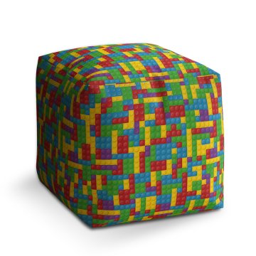 Taburet Cube Barevná stavebnice: 40x40x40 cm