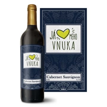 Červené víno Já miluju mého vnuka: 0,75 l