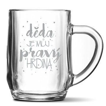 Půllitr Děda je můj pravý hrdina: 0,5 l