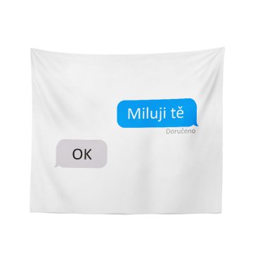 Deka Miluji tě - OK: 150x120 cm