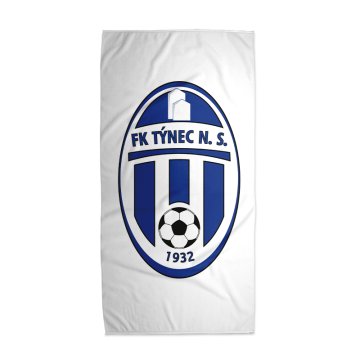 Rychlouschnoucí ručník z mikrovlákna FK Týnec nad Sázavou - 50x100 cm - bílý