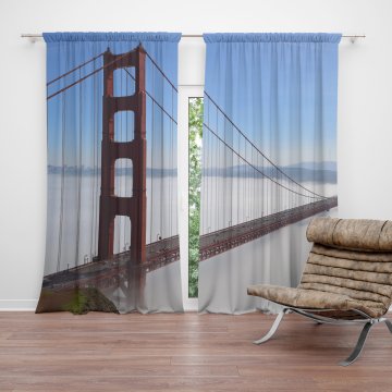 Závěs Golden Gate v mlze: 2ks 140x250cm